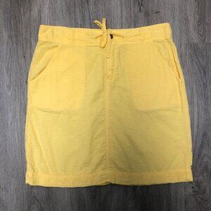 Fresh Produce Women's Size Small Pale Yellow Skirt 100% Cotton Butter Yellow